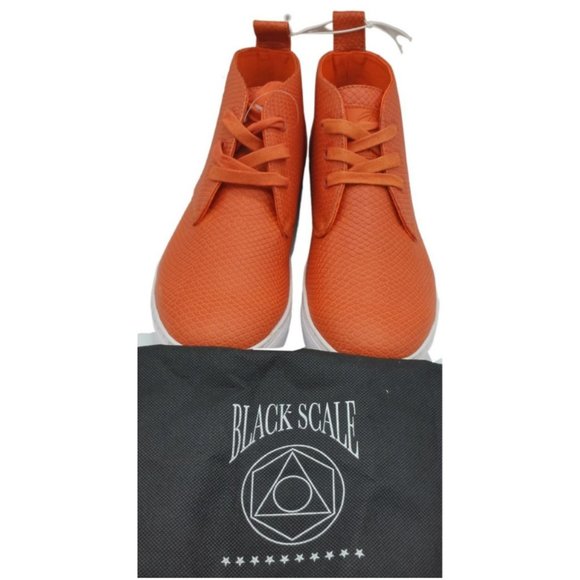 NWOB- Blvckscvle Orange Snakeskin Sneaker Style Shoes Size 9 & 10 - Picture 2 of 7